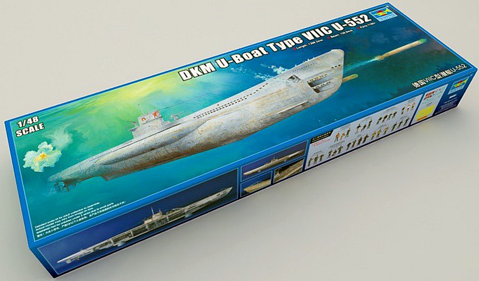PONORKA U-552 (TYP VIIC), 1/48, TRUMPETER