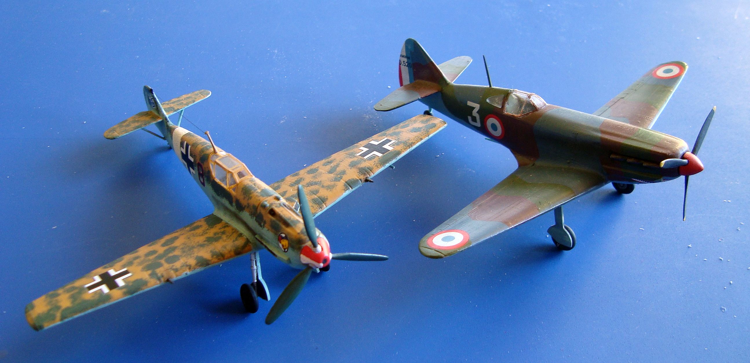 BF 109E, 1/72 MATCHBOX, D-520C-1, 1/72 HELLER (SMĚR), JAKUB KLOUBEC