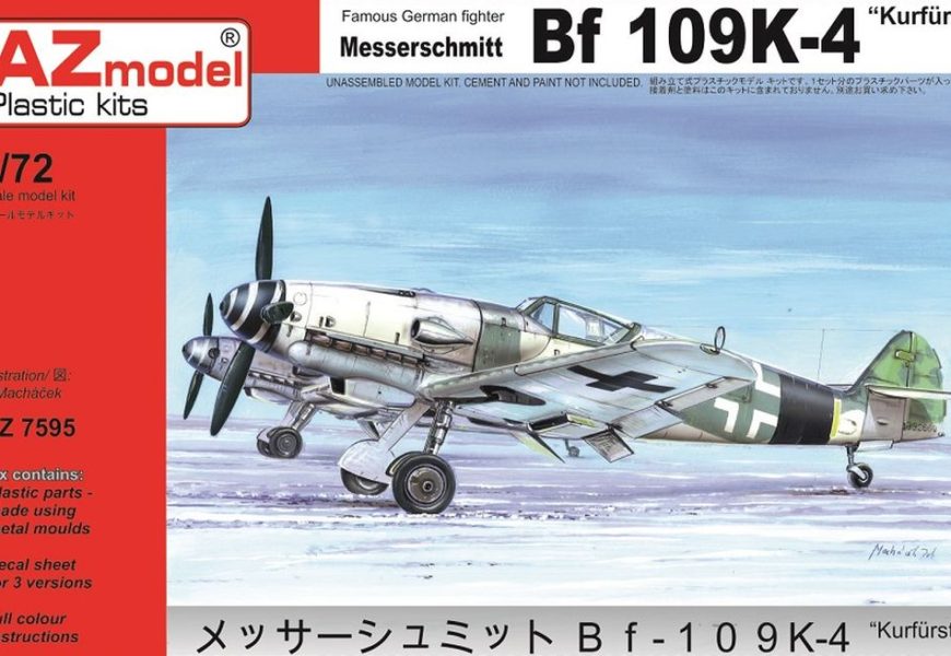 MESSERSCHMITT BF 109K-4, AZ MODEL 1/72, TESTOVACÍ STAVBA