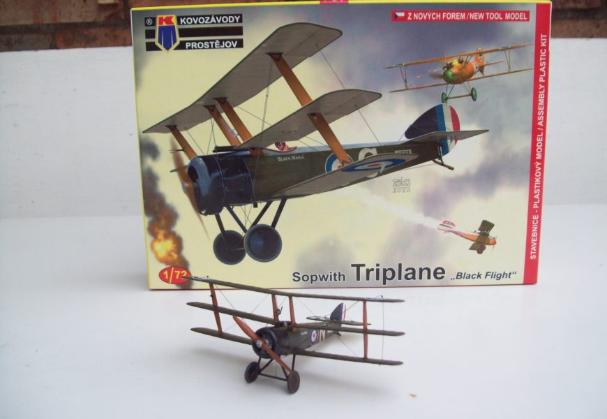 1/72 Sopwith Triplane ‚Black Flight‘ od KP – postaveno Epeemana