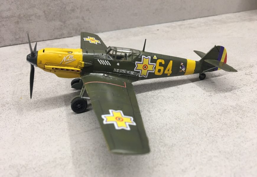 1/72 Bf-109E-3a od AZ model Rumunsko – postaveno od Cliva