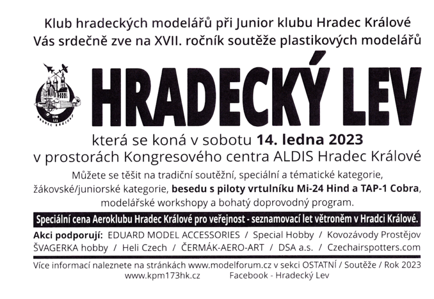 HRADECKÝ LEV – výstava  sobota 14.1.2023